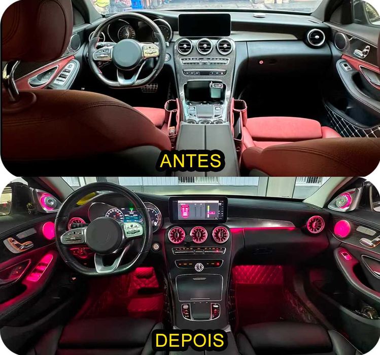 Kit 64-cores Luz Ambiente para Mercedes Classe-C