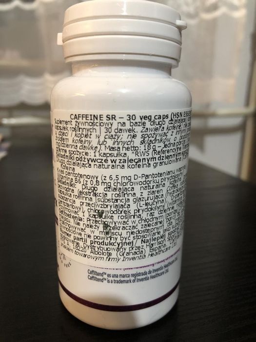 Kofeina SR o długim uwalnianiu
