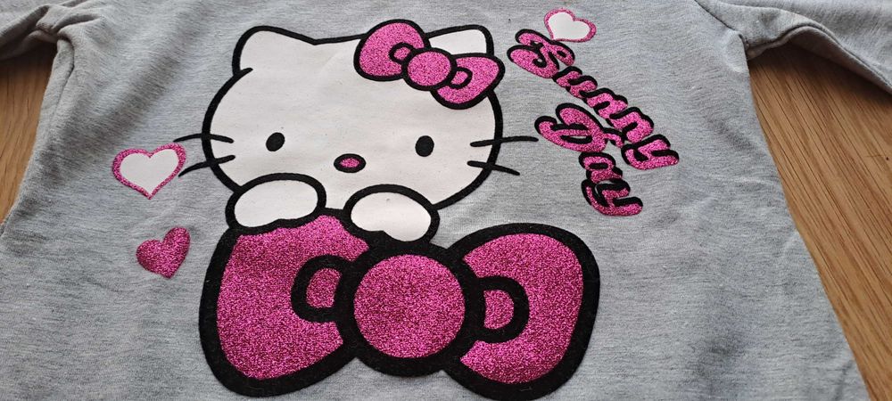 Camisola Cinza Hello Kitty (Nova):Tam 4 Anos
