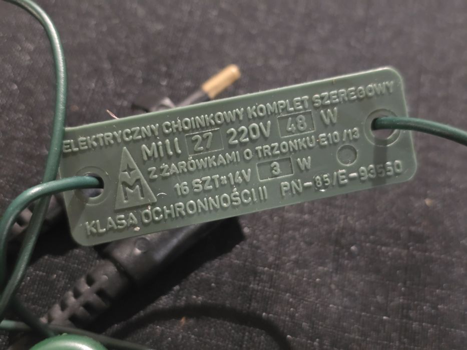 Lampki choinkowe prl świece retro światełka na choinkę vintage