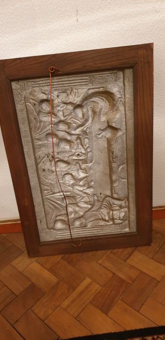 Sagrada Família em Estanho e Madeira de Castanho