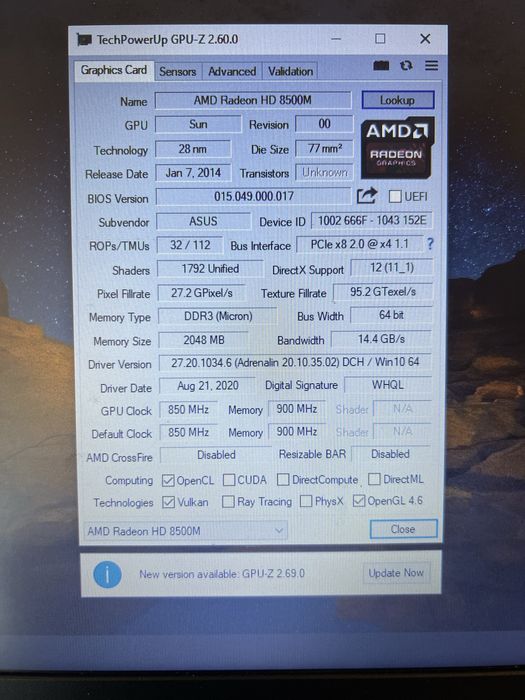 Ноутбук ASUS X505BP.