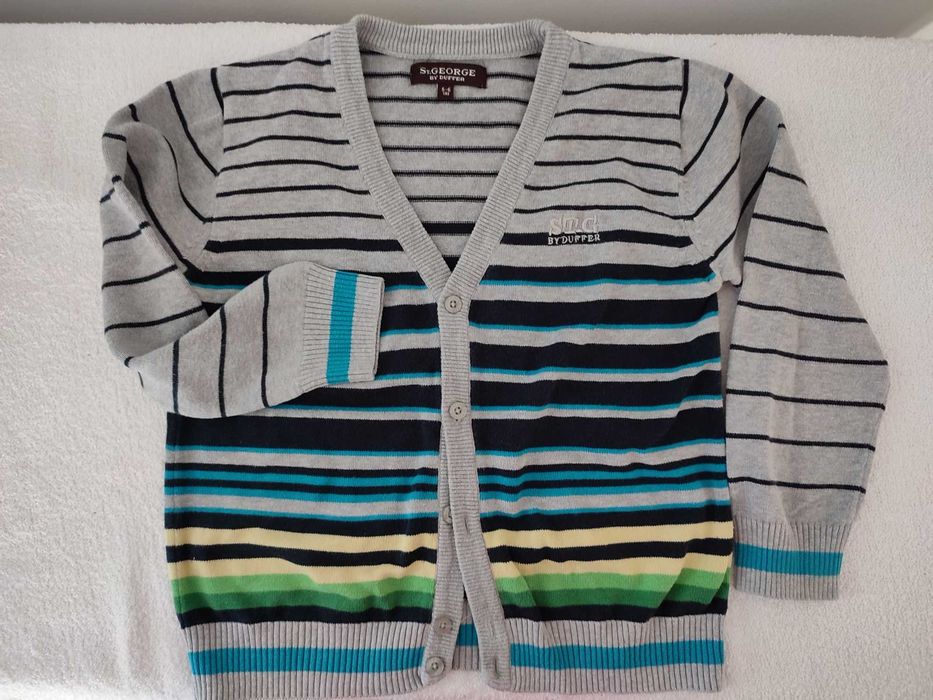 Sweter w paski kardigan