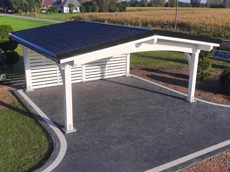 Wiata garażowa drewniana ITALIA 6M BSH