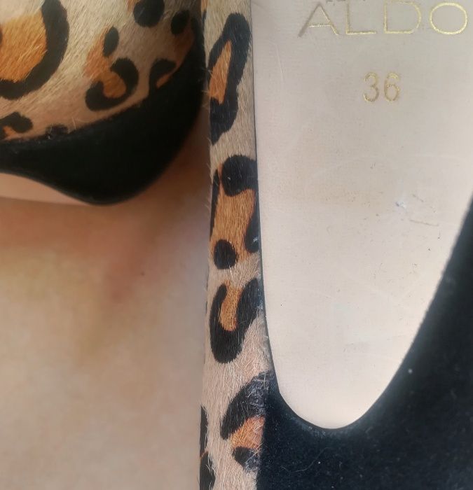 Sapato Salto Alto Leopardo Aldo Pele