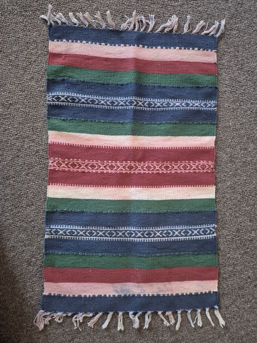 Kilim wyszywany dziergany PRL Cepelia Fredzle
