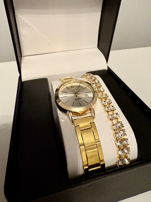 Zestaw prezentowy damski zegarek i bransoleta w pudełku