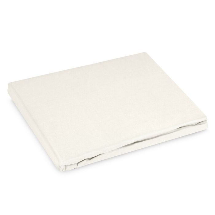 Prześcieradło z gumką 160x200 Basic kremowe jednobarwne na wysoki materac 30 cm