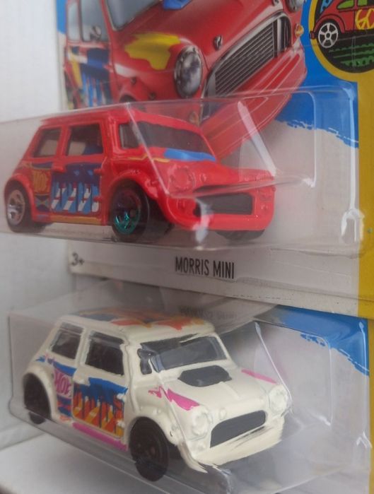 Conj 2 hot wheels sairam no ano 2015 morris mini