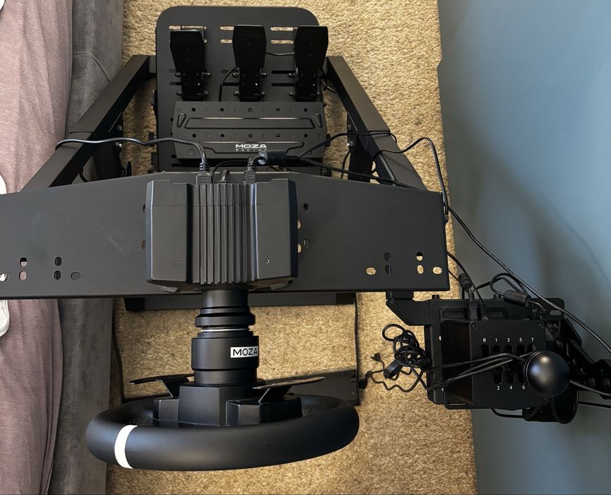 Zestaw do sim racingu moza r5 moza racing hamulec reczny h-shifter