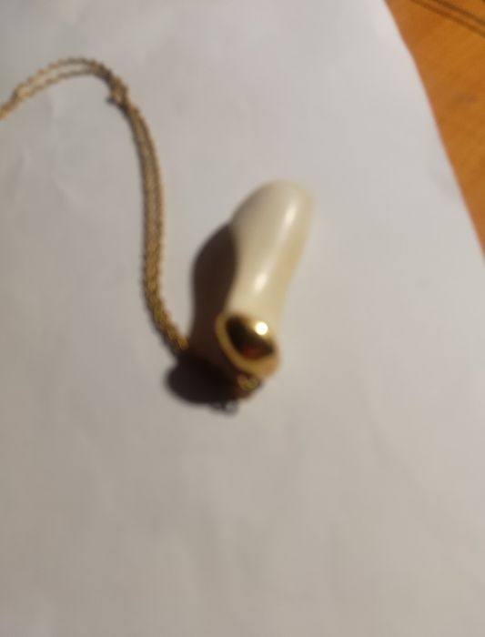 Pendente único no mundo em forma de pé esculpido pelo mar e fio