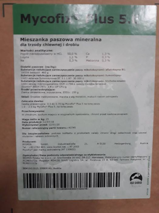 mycofix plus 5E preparat na mykotoksyny w paszach lochy knury prosięta