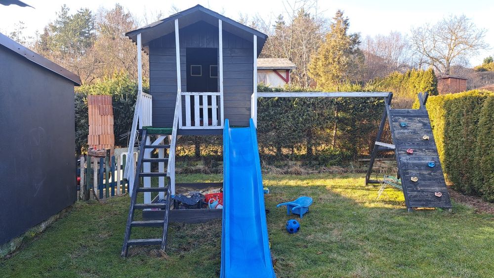 Domek drewniany super zestaw