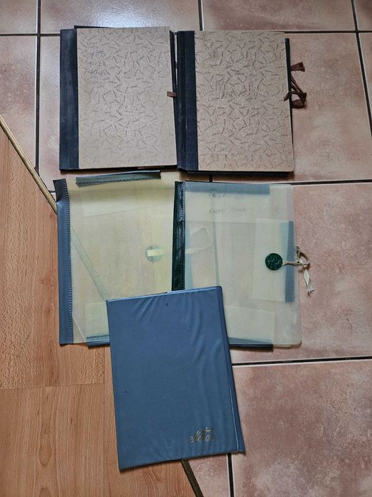 Stare teczki biurowe PRL 5 szt