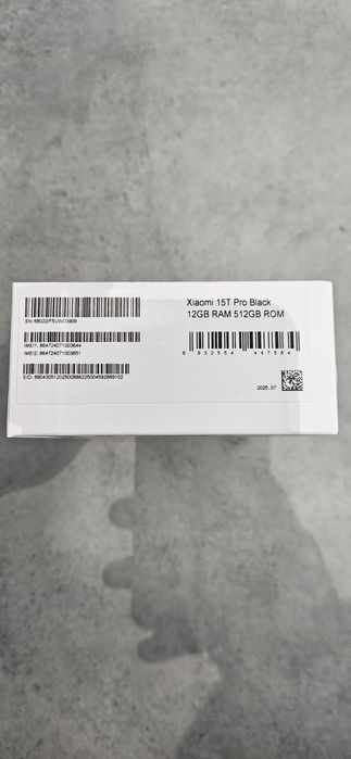 Xiaomi 15T Pro 12/512GB Czarny NOWY