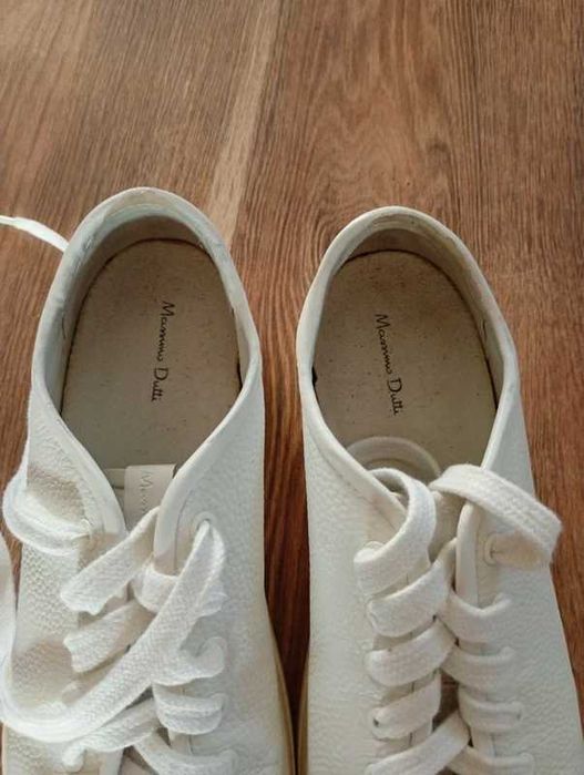 Massimo Dutti białe sneakersy skóra 39