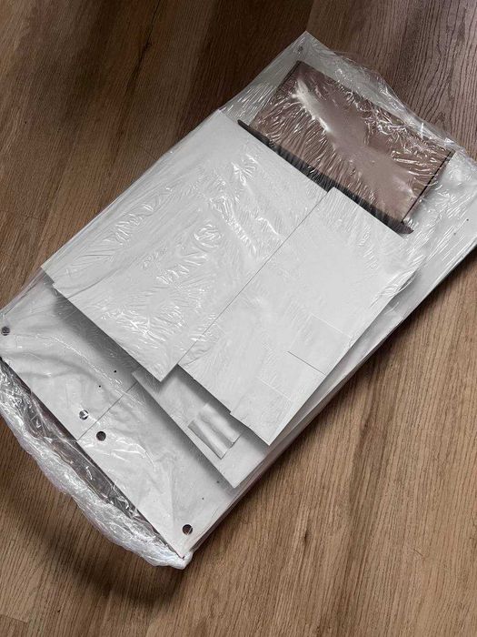 Wisząca szafka, biała, 80x25x40 cm