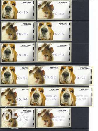 Portugal- etiquetas amiel afinsa 33, novae completa com correio azul