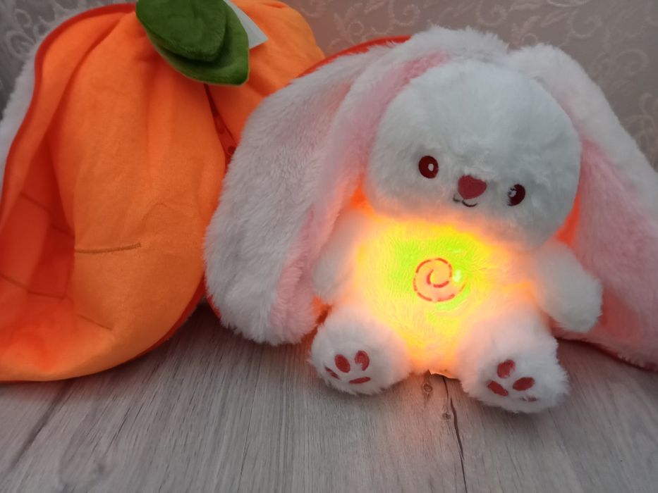 В НАЯВНОСТІ! Іграшка нічник дихаючий Зайчик - грає, світиться і дихає