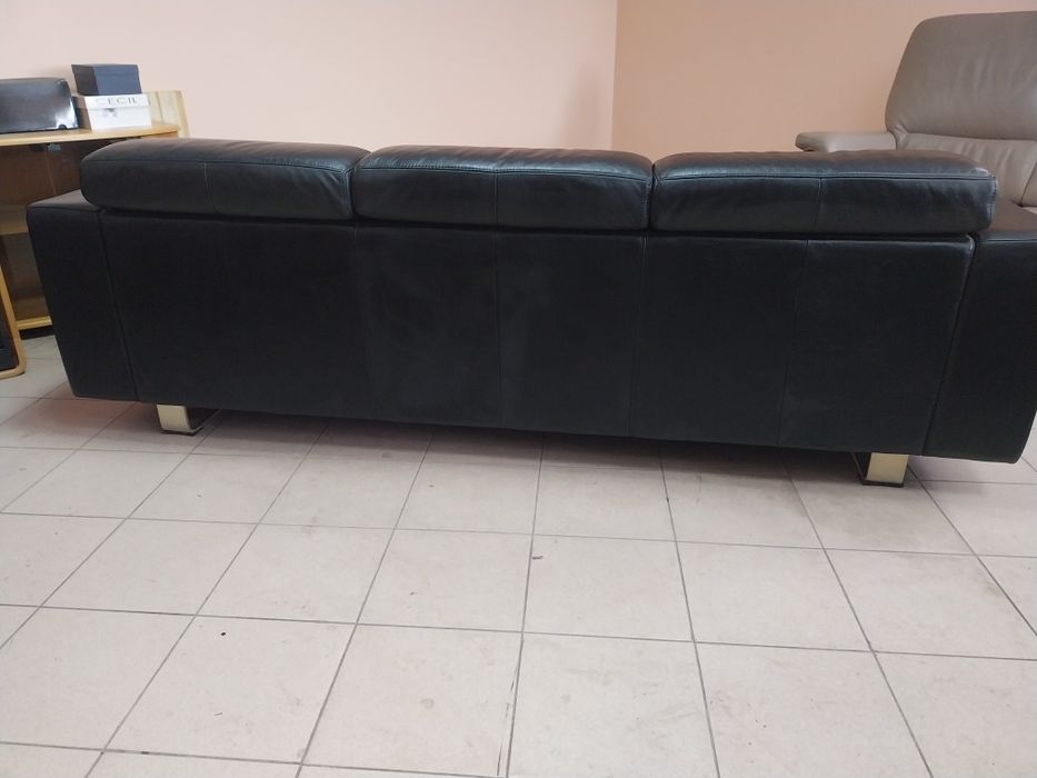 Диван шкіра чорний 2.35м