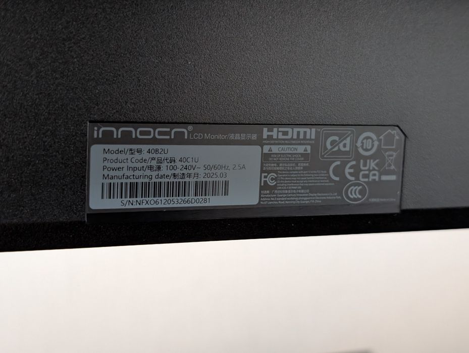 Монітор INNOCN 40С1U 40" 5k 100Hz IPS 21:9 Ultrawide 5120 x 2160p