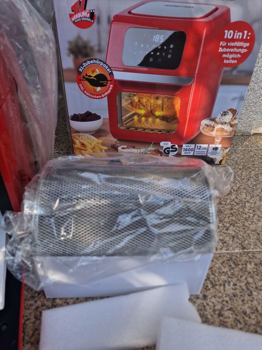 Fritadeira Digital a Ar Quente XL da GOURMETmaxx, um eletrodoméstico multifuncional de 12 litros e 1800 Watts