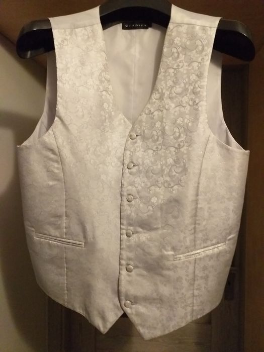 Kamizelka srebrna z krawatem GUARINI  r.56