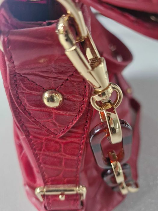 Torebka skorzana czerwona  Kazar