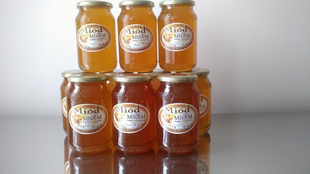 Naturalny miód pszczeli  słoik 1200g