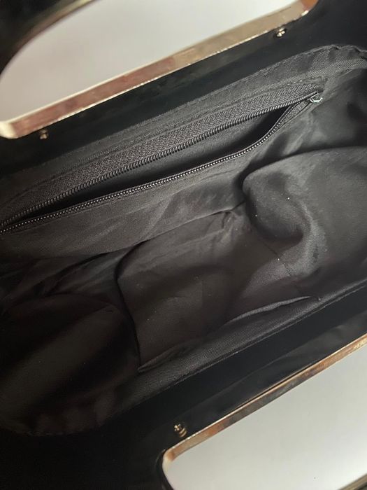 Torebka kopertówka do ręki czarna mała