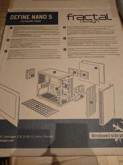 Obudowa ITX/SSF Fractal Design Define Nano S czarna okno komplet