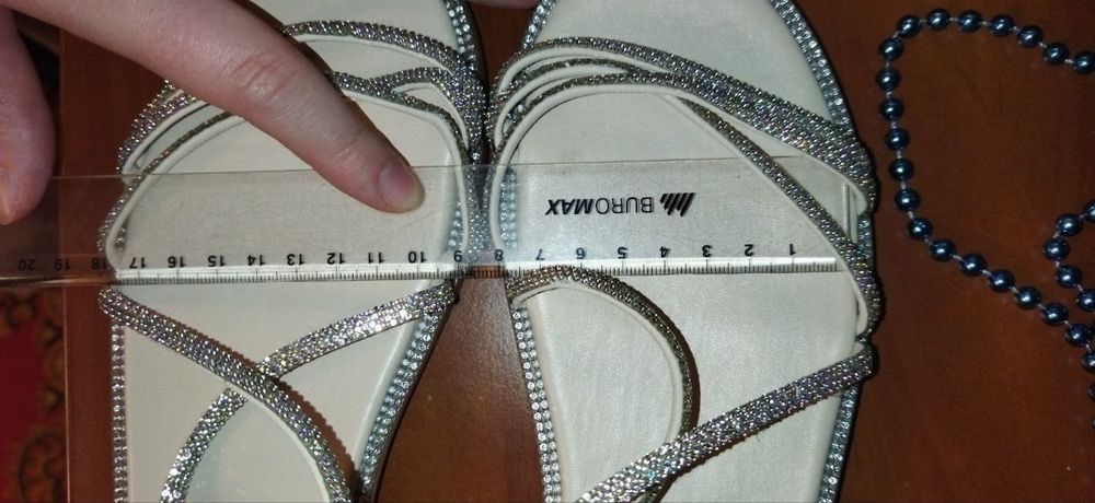 Сяючі жіночі босоніжки, блискуче каміння, 40 розмір