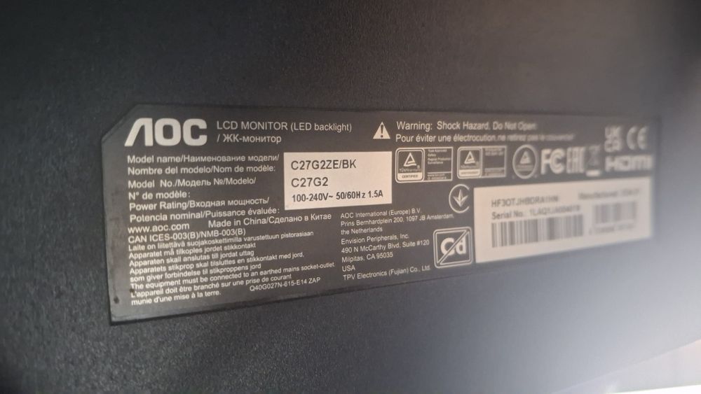 Monitor gamer 240hz