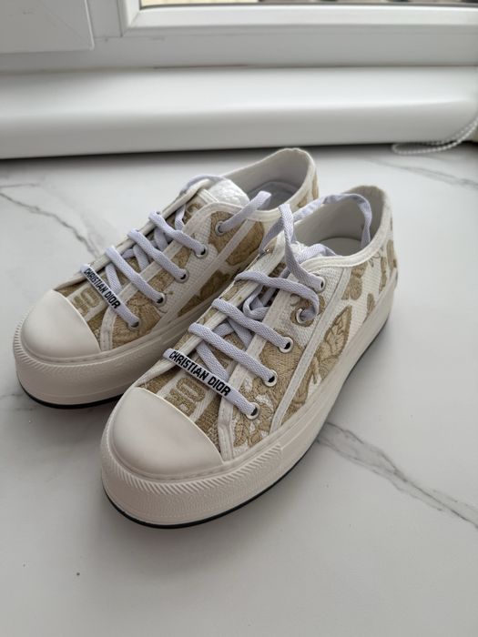 Кеди Christian Dior 38 (24 см) з золотою вишивкою