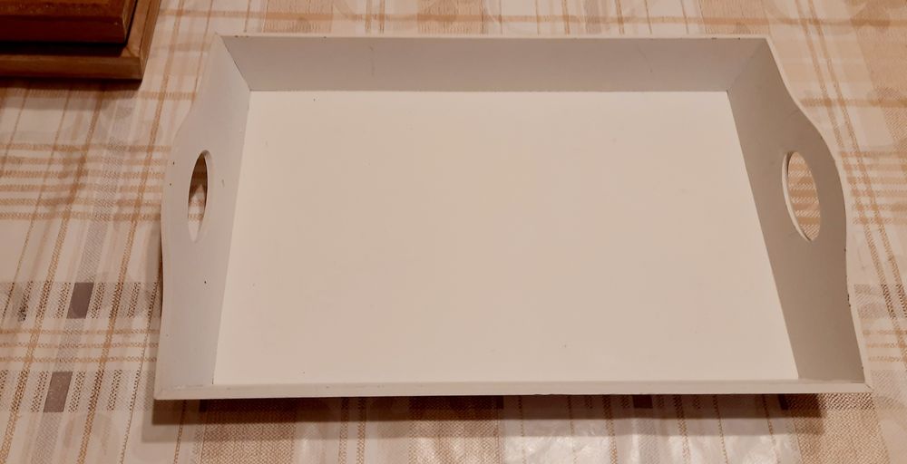 Taca ozdobna, biała 1 szt