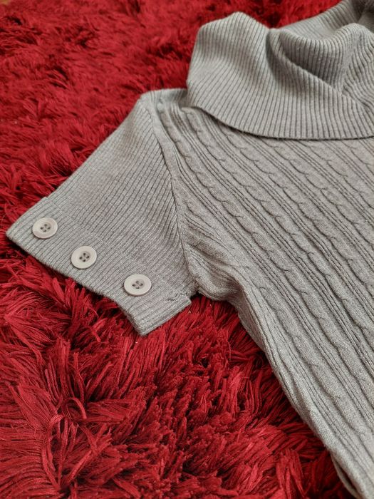 Camisola de malha cinza