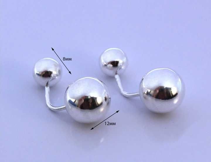 Серебряные серьги Шарики