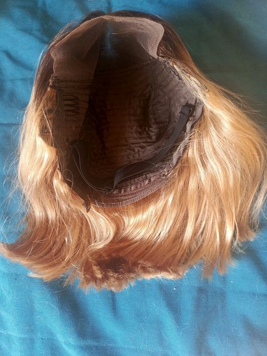 Peruka naturalne włosy bob ombre