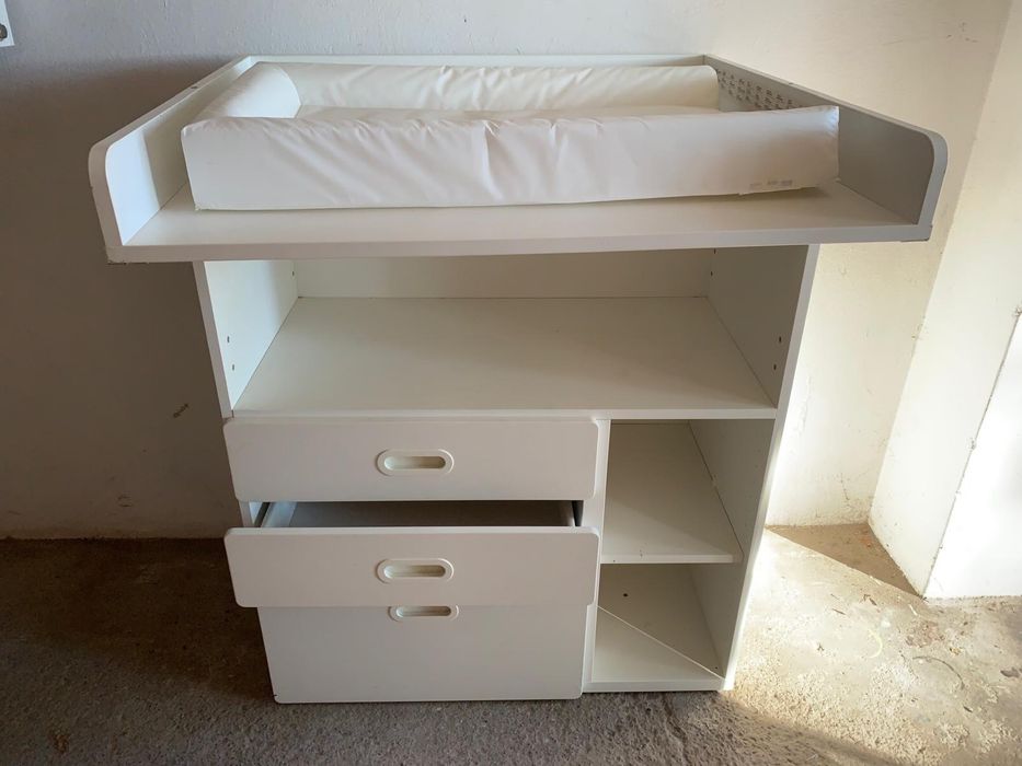 IKEA SMÅSTAD – komoda/stół do przewijania, 3 szuflady + półki