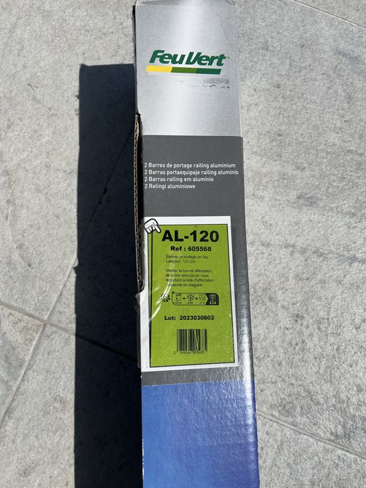 Barras de tejadilho em alumínio Feu Vert al120