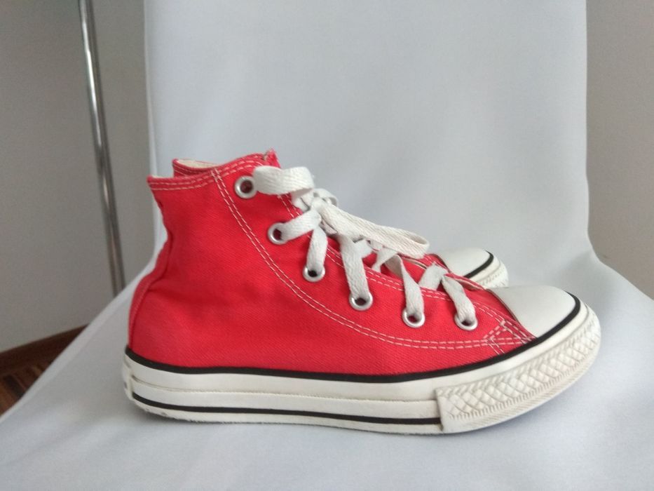 Conversy oryginalne trampki wysokie czerwone wiązane All Star 32