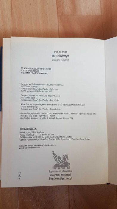Książki wybrane Reader's Digest 4w1 Katzenbach Roberts Cornwell