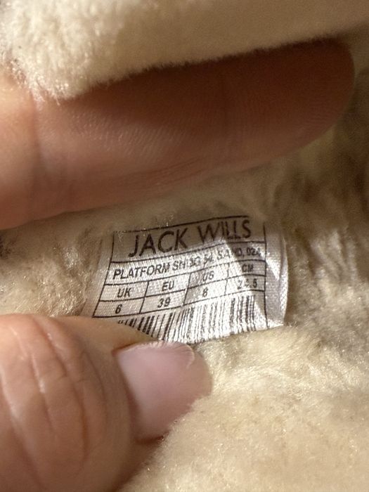 Угги Jack Wills бежевый замшевые на платформе