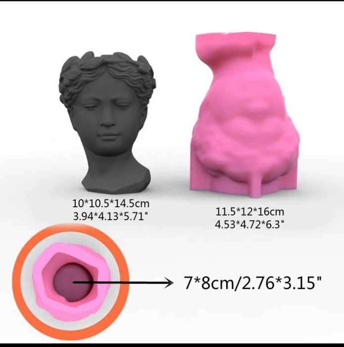 Молд силіконові Форми для кашпо гіпсу