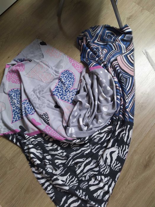 Duży szal pled kolorowy