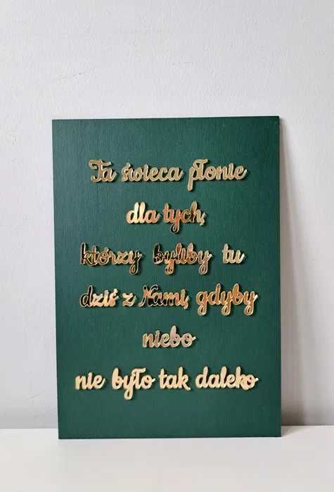 Tablica ślubna Ta świeca płonie dla wesele ślub
