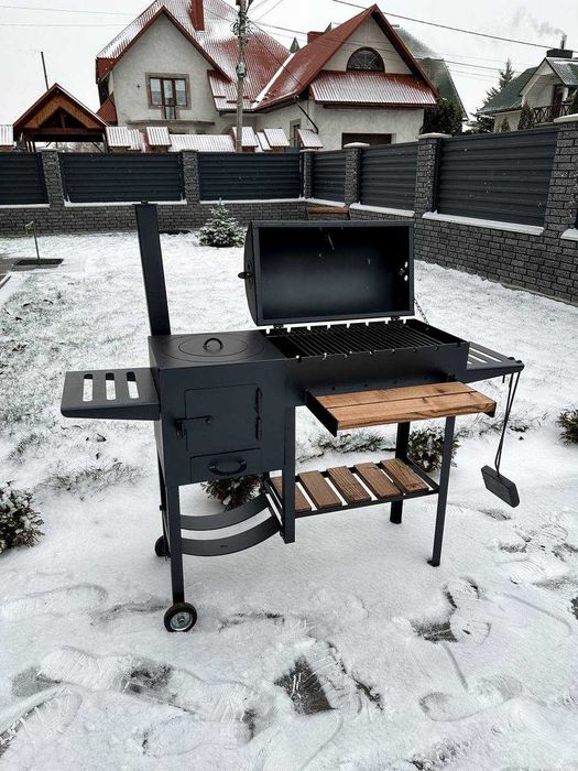 Мангал з пічкою під казан метал 4 мм Мангал гриль барбекю