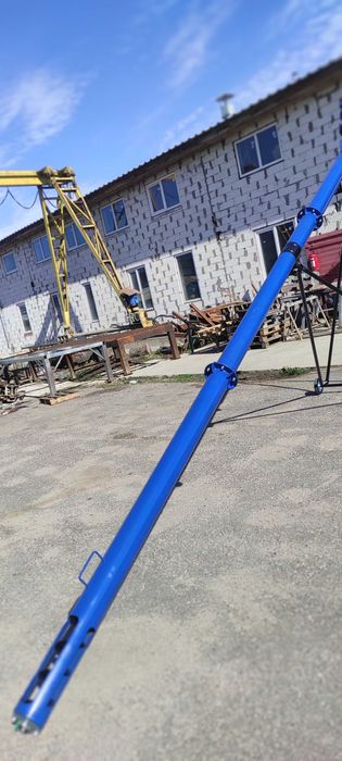 Транспортер для зерна. Шнековый погрузчик. Шнек 108х8000х380В