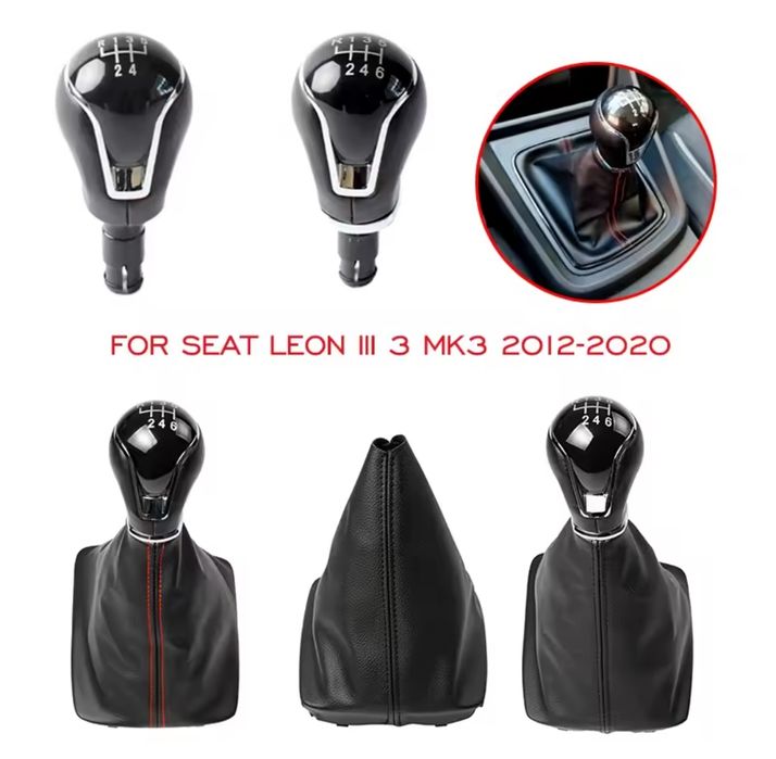Manete SEAT alavanca mudanças punho moca fole Leon,Toledo,Altea,Ibiza
