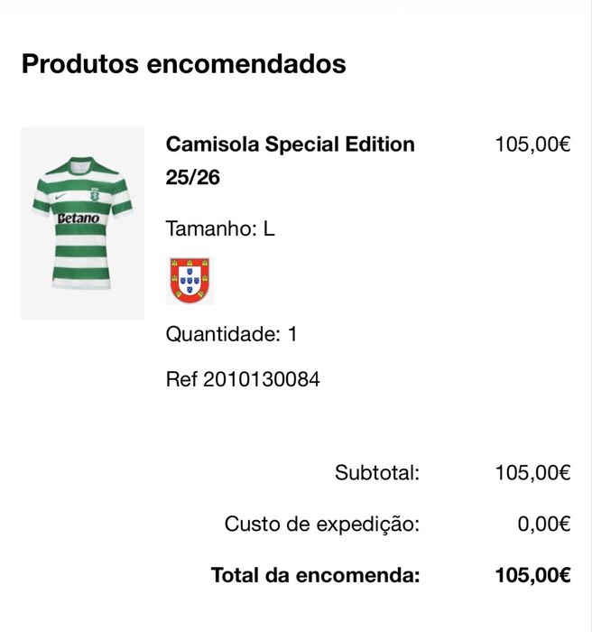 Camisola Sporting Special Edition 1906
